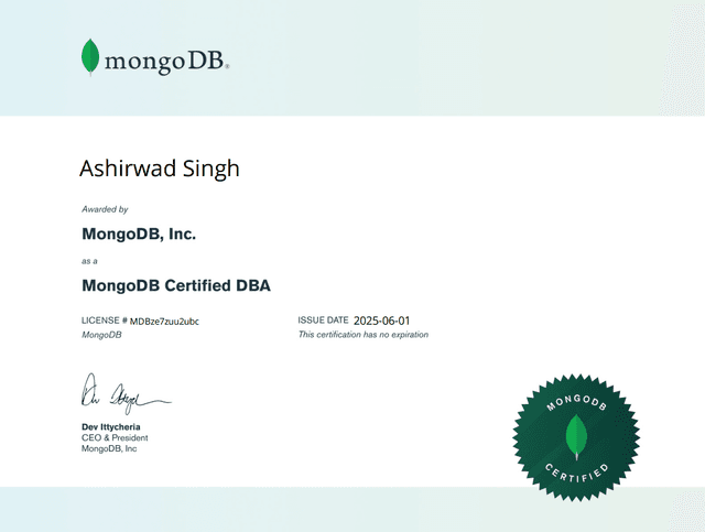 MongoDB Associate Database Administrator