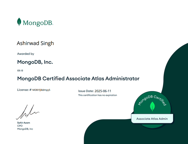 MongoDB Certified Associate Atlas Administrator